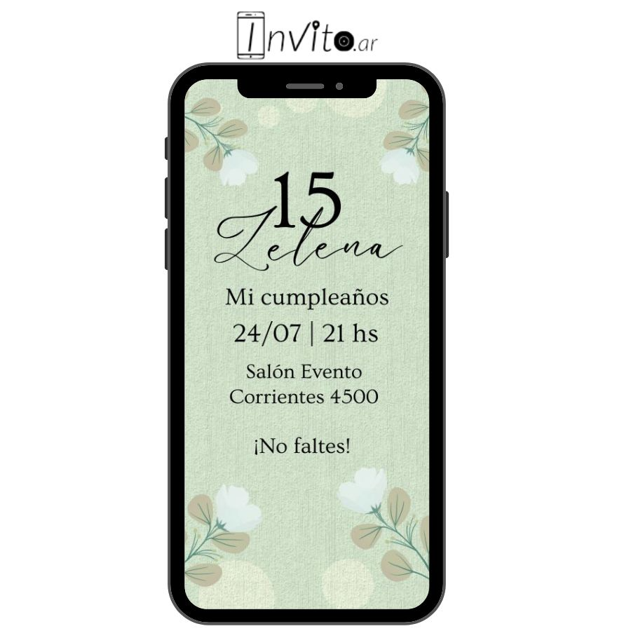 Pronto invitación digital 15 años xv2